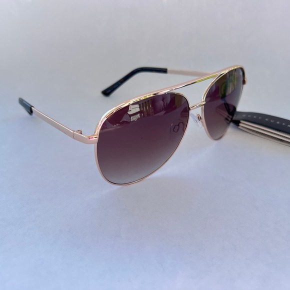 New Quay Vivienne Oversized Aviator Sunglasses Gold Brown Rare - Picture 5 of 8